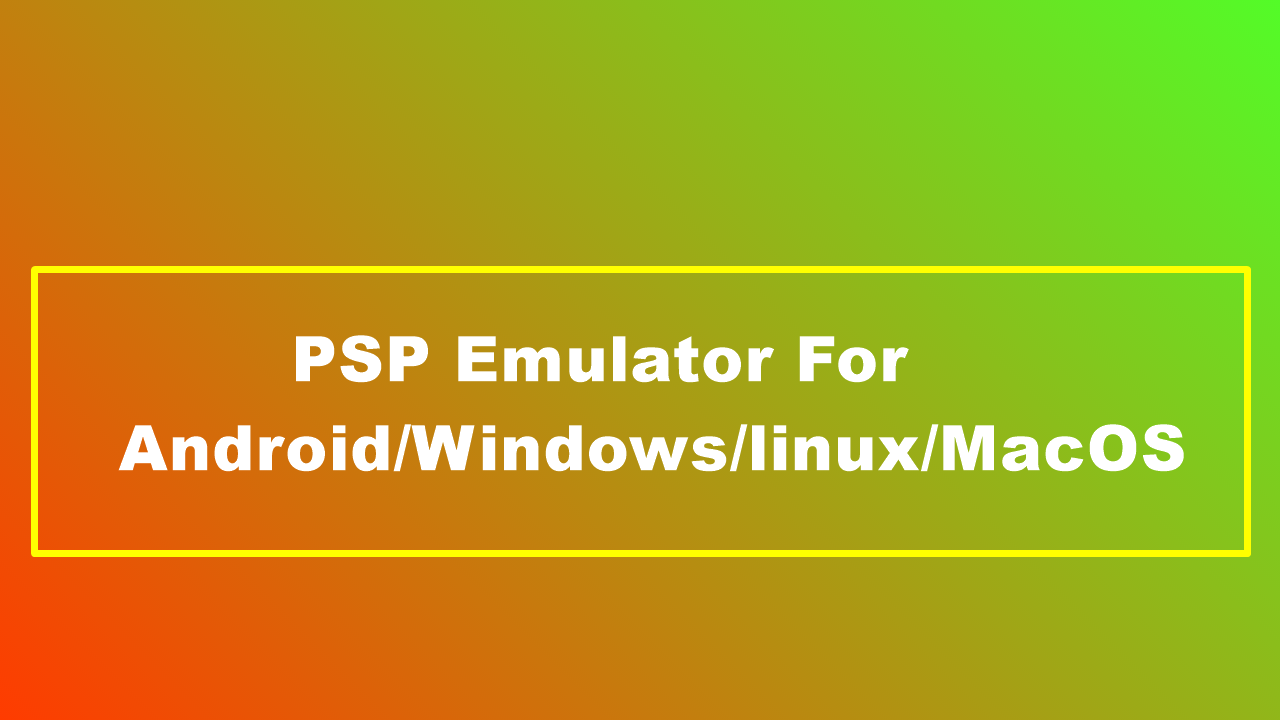 install psp emulator for mac